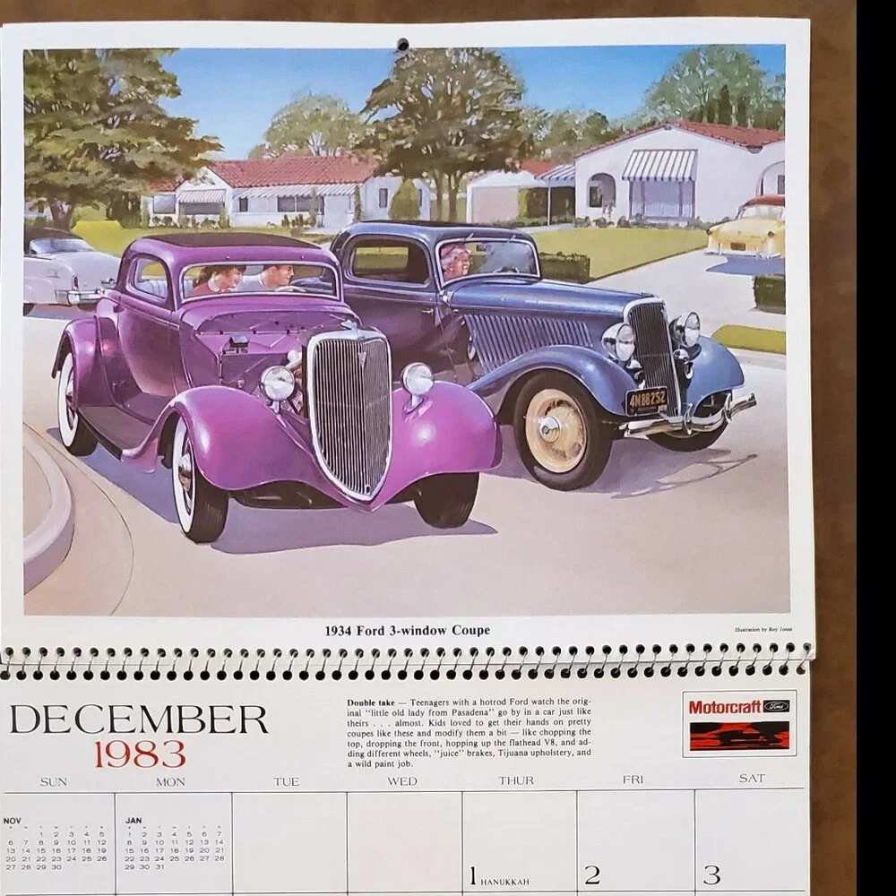 1983 Fords Forever Vintage Car Motorcraft Calendar Bell Ford Advert Phoenix AZ